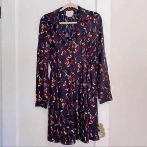 Kate Spade Brooke Street Smocked Fox Dress 6